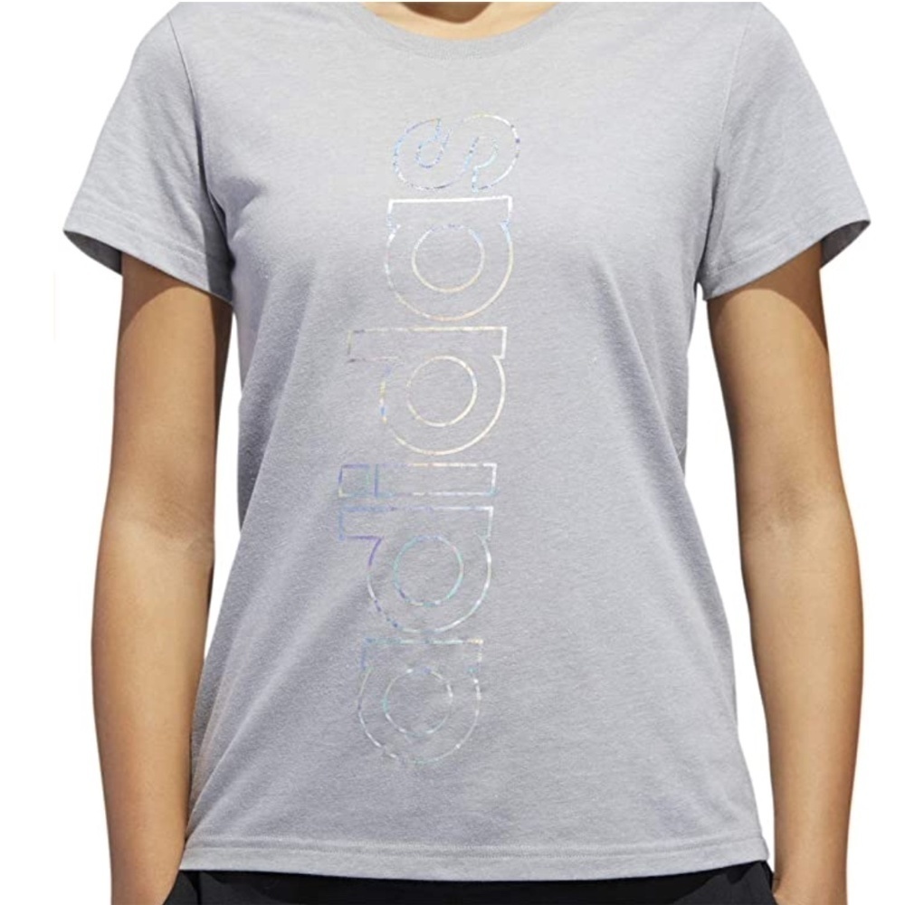 New Adidas Women's Linear Glow Outline T-Shirt Size XS - Picture 4 of 16